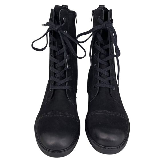Clarks Hearth Maye Black Nubuck Lace Up Boot 11 New - Picture 2 of 16